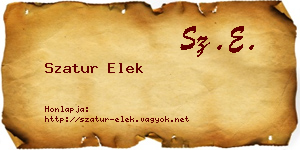 Szatur Elek névjegykártya